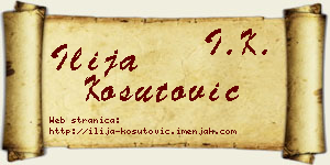 Ilija Košutović vizit kartica